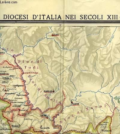 LE DIOCESI D'ITALIA NEI SECOLI XIII-XIV, LATIUM, SCALA 1/250,000