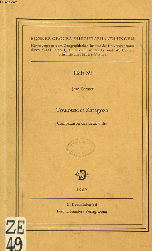 TOULOUSE ET ZARAGOZA, COMPARAISON DES DEUX VILLES