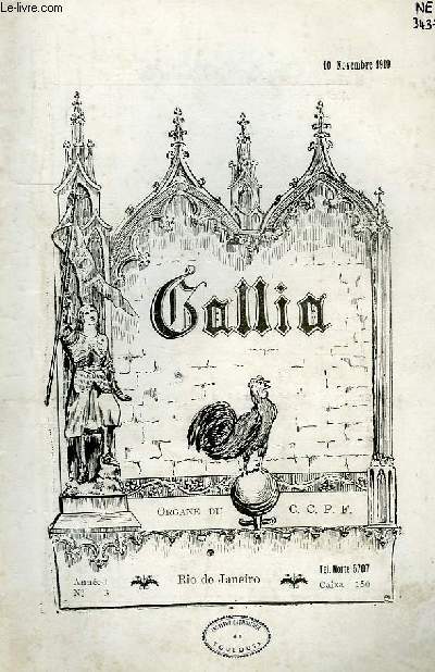 GALLIA, ANNEE I, N 3, 10 NOV. 1919