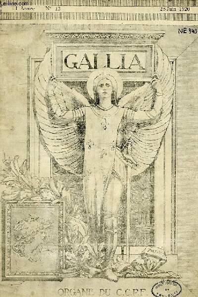 GALLIA, ANNEE I, N 12, 25 JUIN 1920