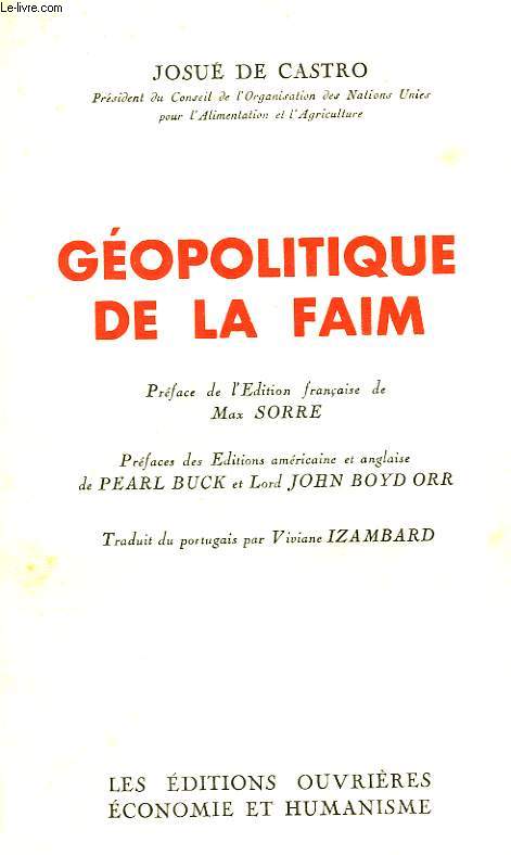 GEOPOLITIQUE DE LA FAIM