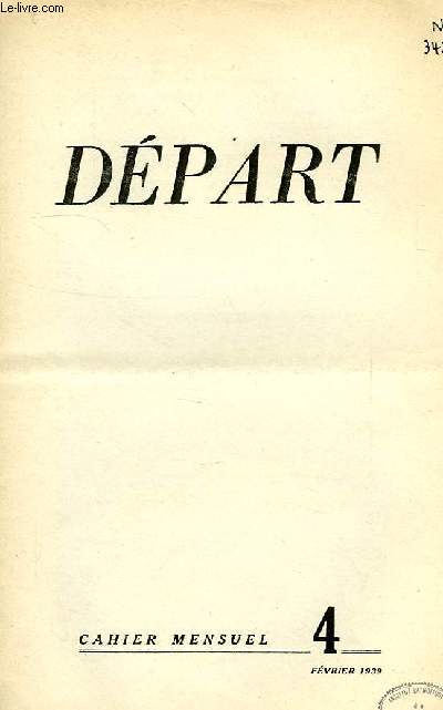 DEPART, N 4, FEV. 1939