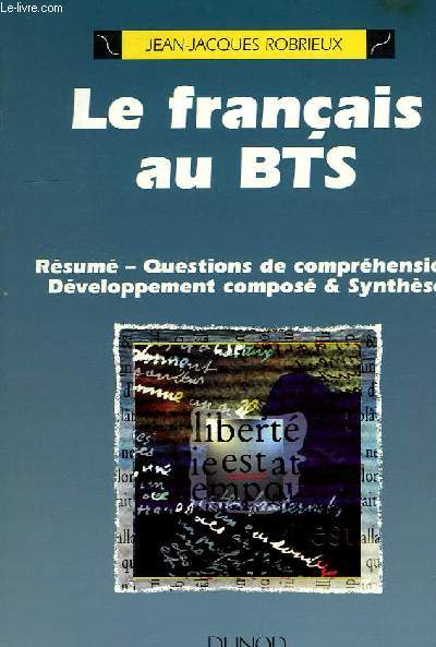 LE FRANCAIS AU BTS