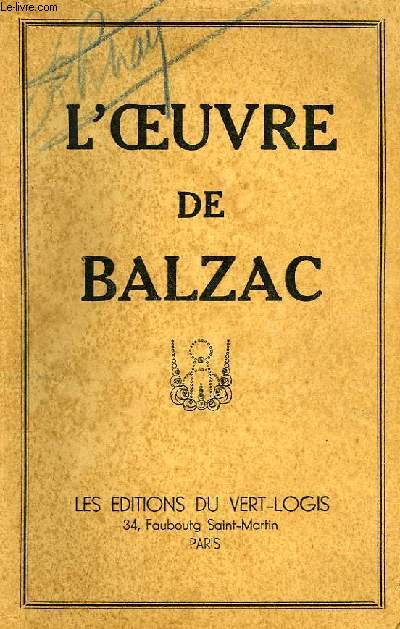 L'OEUVRE DE BALZAC