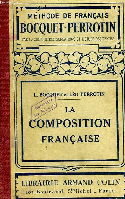 LA COMPOSITION FRANCAISE, COURS MOYEN ET SUPERIEUR DES EPS