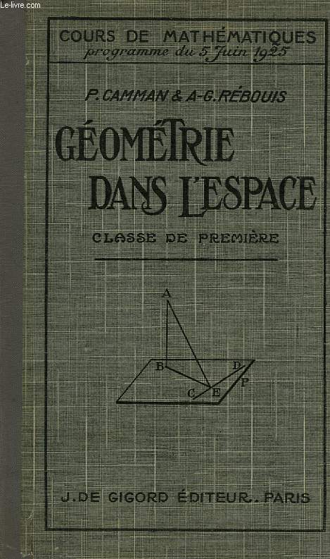 GEOMETRIE DANS L'ESPACE, CLASSE DE 1re