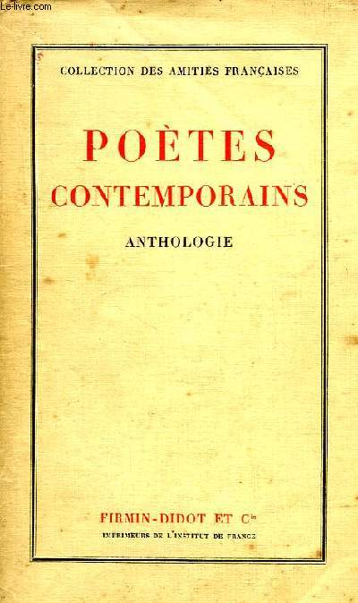 POETES CONTEMPORAINS, ANTHOLOGIE