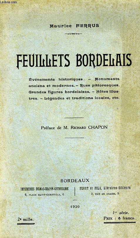 FEUILLETS BORDELAIS