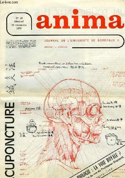 ANIMA, JOURNAL DE L'UNIVERSITE DE BORDEAUX II, N 18, 17 DEC. 1979, ACUPONCTURE