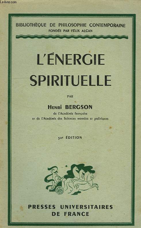 L'ENERGIE SPIRITUELLE, ESSAIS ET CONFERENCES