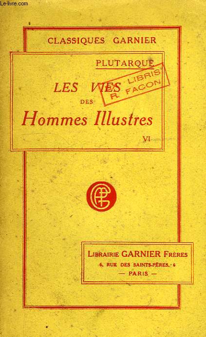 LES VIES DES HOMMES ILLUSTRES, TOME VI