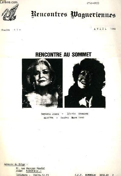 RENCONTRES WAGNERIENNES, BULLETIN N 170, AVRIL 1990
