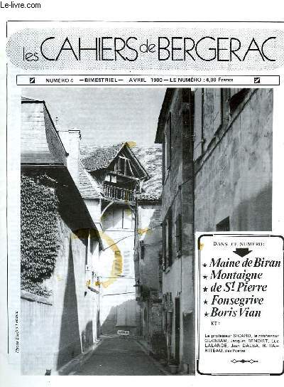LES CAHIERS DE BERGERAC, N 4, AVRIL 1980