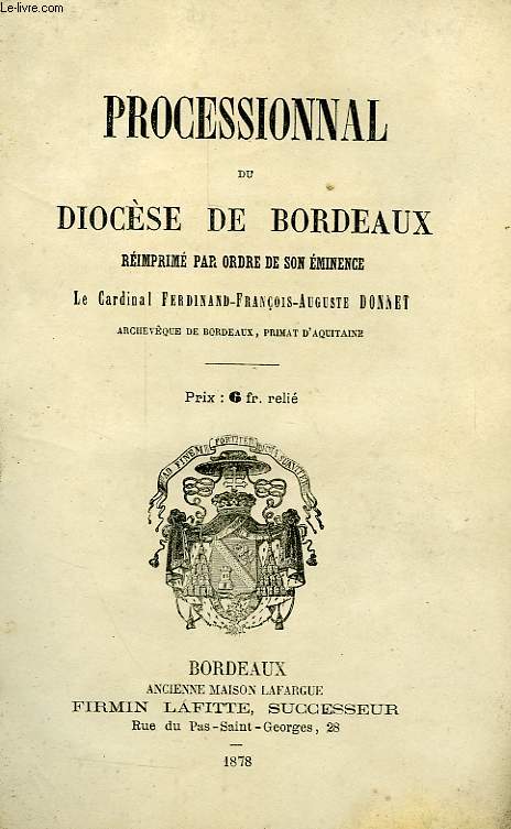 PROCESSIONNAL DU DIOCESE DE BORDEAUX