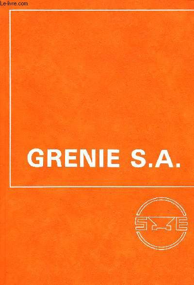 GRENIE S.A., QUINCAILLERIE BATIMENT, BOIS, ALU, P.V.C., QUINCAILLERIE MEUBLE