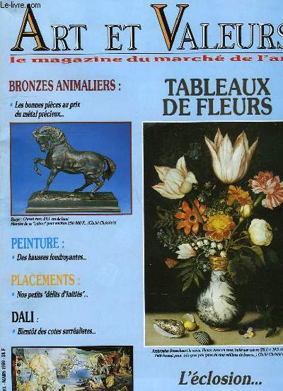 ART ET VALEURS, LE MAGAZINE DU MARCHE DE L'ART, N3, MARS 1989