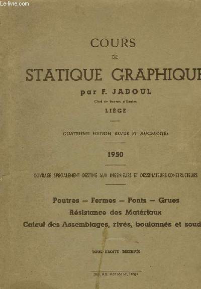 COURS DE STATIQUE GRAPHIQUE