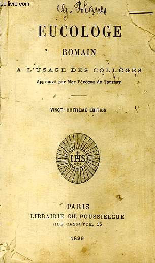 EUCOLOGE ROMAIN, A L'USAGE DES COLLEGES