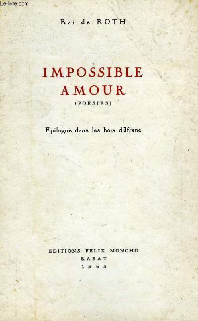 IMPOSSIBLE AMOUR (POESIES)