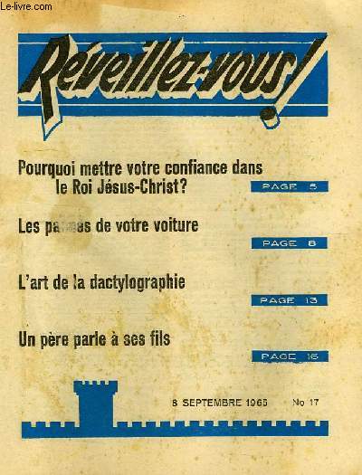 REVEILLEZ-VOUS !, N° 17, SEPT. 1965