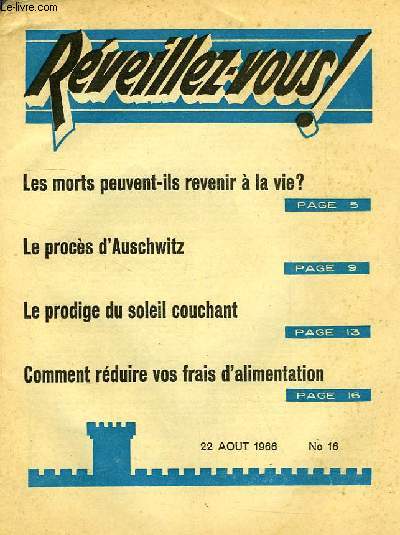 REVEILLEZ-VOUS !, N 16, 22 AOUT 1966