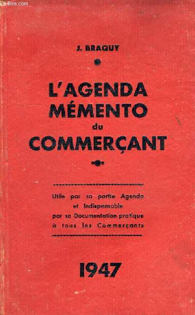 L'AGENDA MEMENTO DU COMMERCANT, 1947