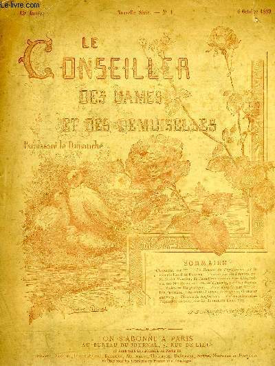 LE CONSEILLER DES DAMES ET DES DEMOISELLES, 43e ANNEE, NOUVELLE SERIE, N 1, 6 OCTOBRE 1889