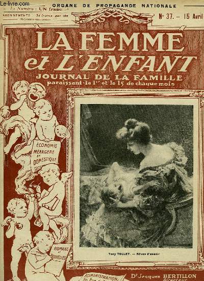 LA FEMME ET L'ENFANT, JOURNAL DE LA FAMILLE, N 37, 15 AVRIL 1920