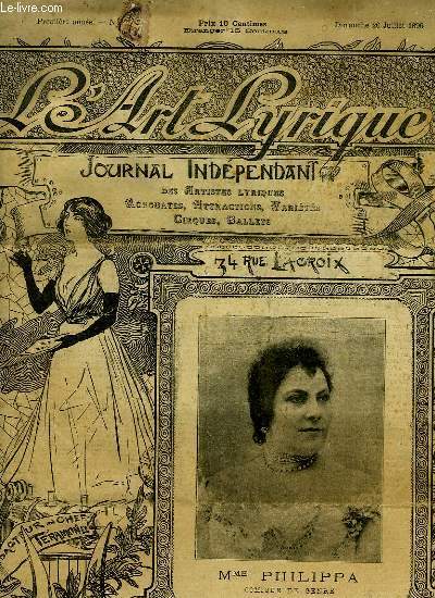 L'ART LYRIQUE ET LE MUSIC-HALL, 1re ANNEE, N 30, DIM. 26 JUILLET 1896