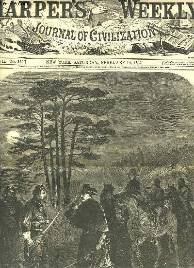 HARPER'S WEEKLY, JOURNAL OF CIVILIZATION, Vol. VII, N 320, NEW YORK, SATURDAY FEB. 14, 1863 (RE ISSUE)