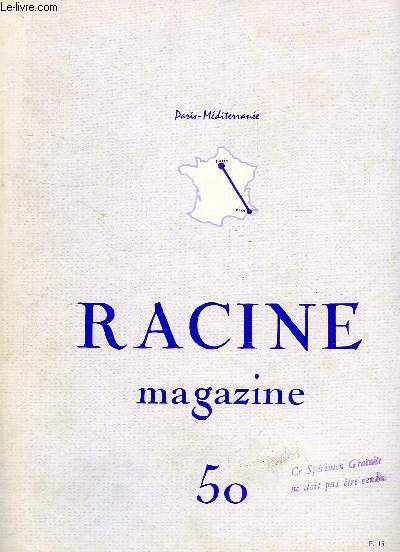 PARIS-MEDITERRANEE, RACINE MAGAZINE, N 50