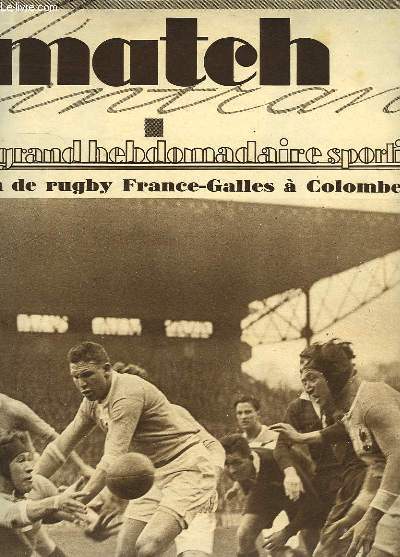 MATCH, L'INTRAN, N 189, 23 AVRIL 1930