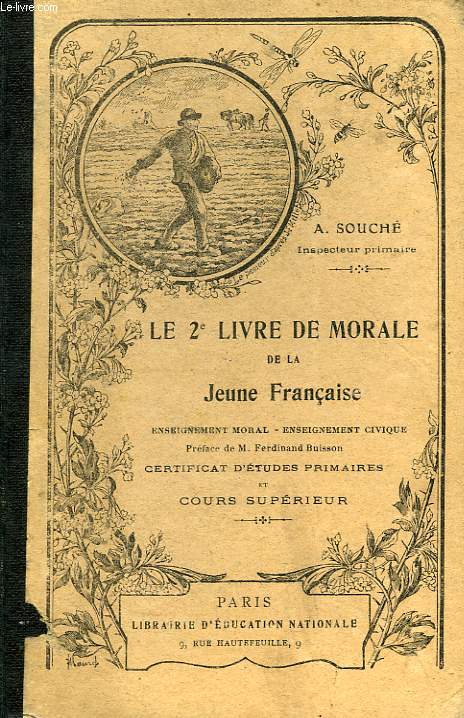 LE SECOND LIVRE DE MORALE DE LA JEUNE FRANCAISE, CEP, COURS SUPERIEUR