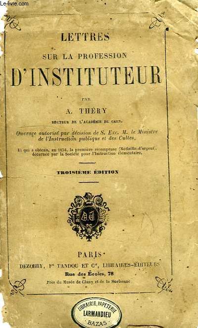 LETTRES SUR LA PROFESSION D'INSTITUTEUR