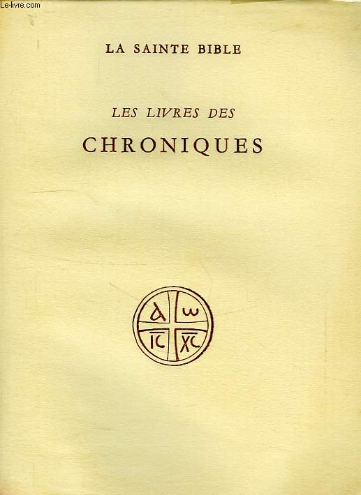 LE LIVRE DES CHRONIQUES