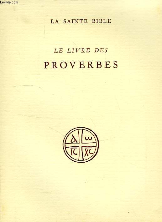 LE LIVRE DES PROVERBES