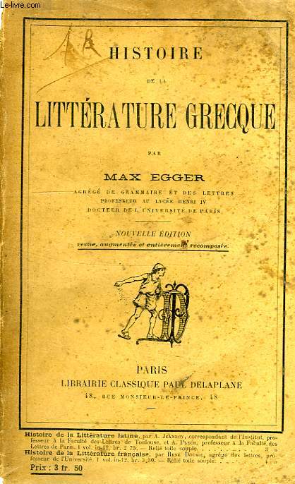 HISTOIRE DE LA LITTERATURE GRECQUE