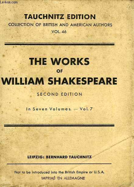 THE WORKS OF WILLIAM SHAKESPEARE, VOL. VII