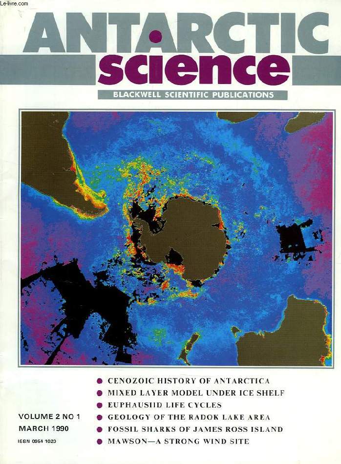 ANTARCTIC SCIENCE, VOL. 2, N 1, MARCH 1990