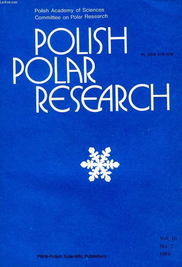 POLISH POLAR RESEARCH, POLSKIE BADANIA POLARNE, VOL. 10, N 2, 1989
