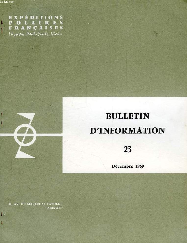 BULLETIN D'INFORMATION N 22, NOV. 1967