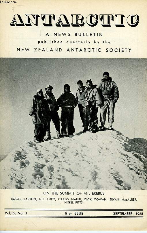 ANTARCTIC, A NEWS BULLETIN, VOL. 5, N 3, SEPT. 1968