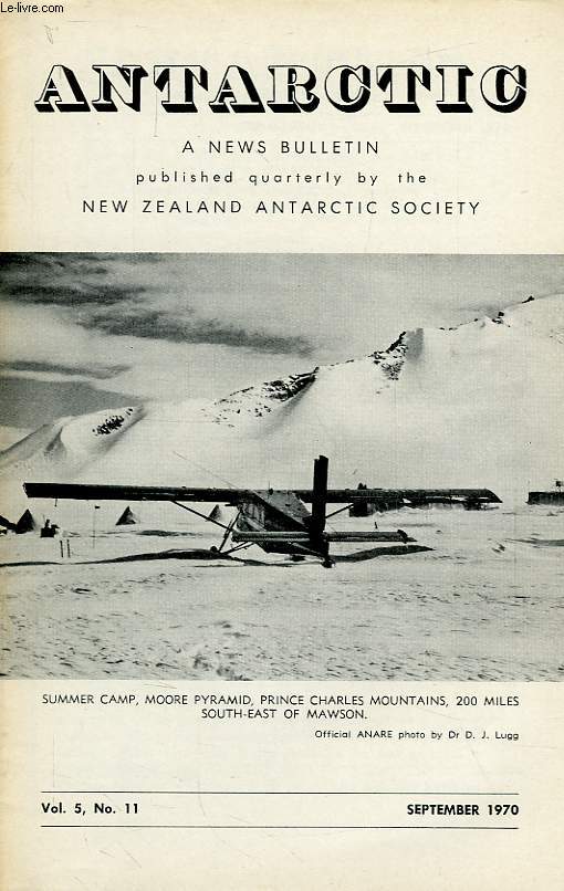 ANTARCTIC, A NEWS BULLETIN, VOL. 5, N 11, SEPT. 1970