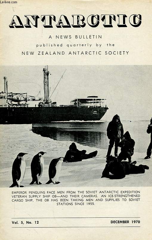 ANTARCTIC, A NEWS BULLETIN, VOL. 5, N 12, DEC. 1970