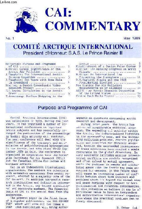 CAI: COMMENTARY, N 1, MAY 1989