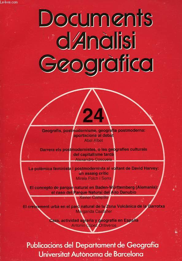 DOCUMENTS D'ANALISI GEOGRAFICA, 24
