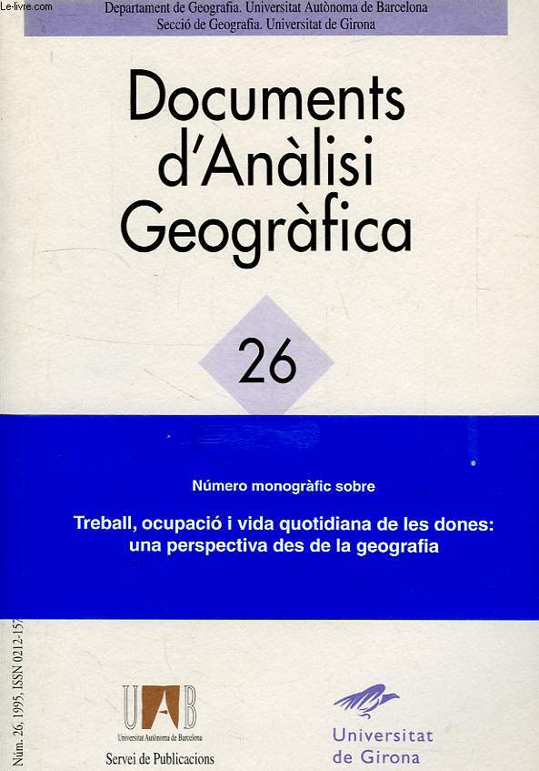 DOCUMENTS D'ANALISI GEOGRAFICA, 26