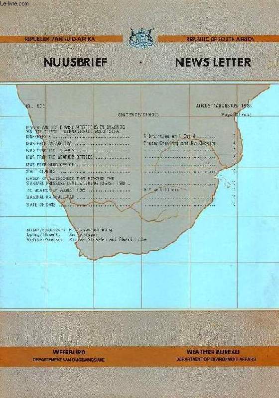 NUUSBRIEF, NEWS LETTER, N 473, AUGUST 1988