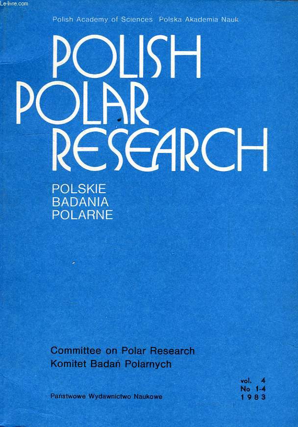 POLISH POLAR RESEARCH, POLSKIE BADANIA POLARNE, VOL. 4, N 1-4, 1983