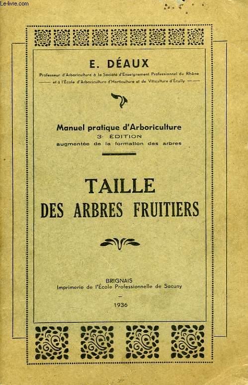 TAILLE DES ARBRES FRUITIERS